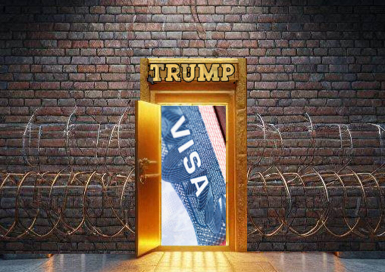 golden trump visa door