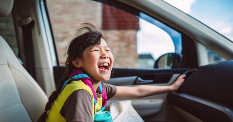 young cheerful girl in