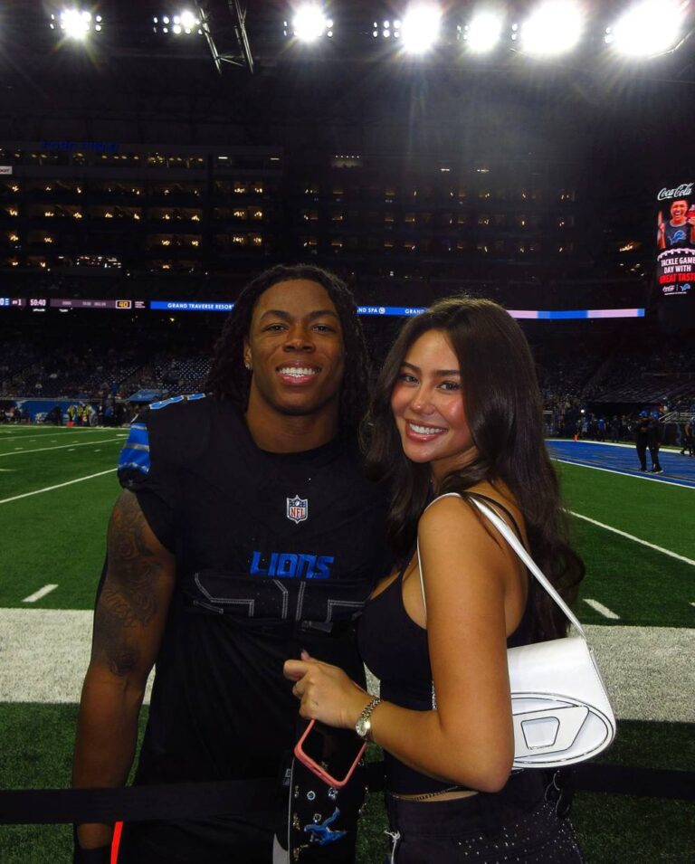 Detroit Lions RB Jahmyr Gibbs and Girlfriend Nicoles Relationship Timeline 04 2025