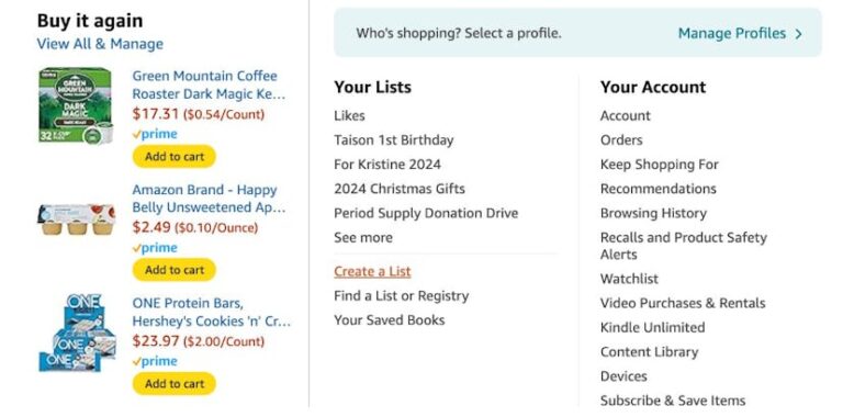 amazon list 1