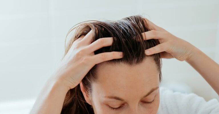 woman delicately doing massage