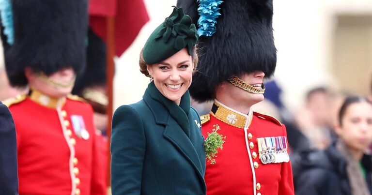 kate middleton attends 1st st patricks day event after cancer battle