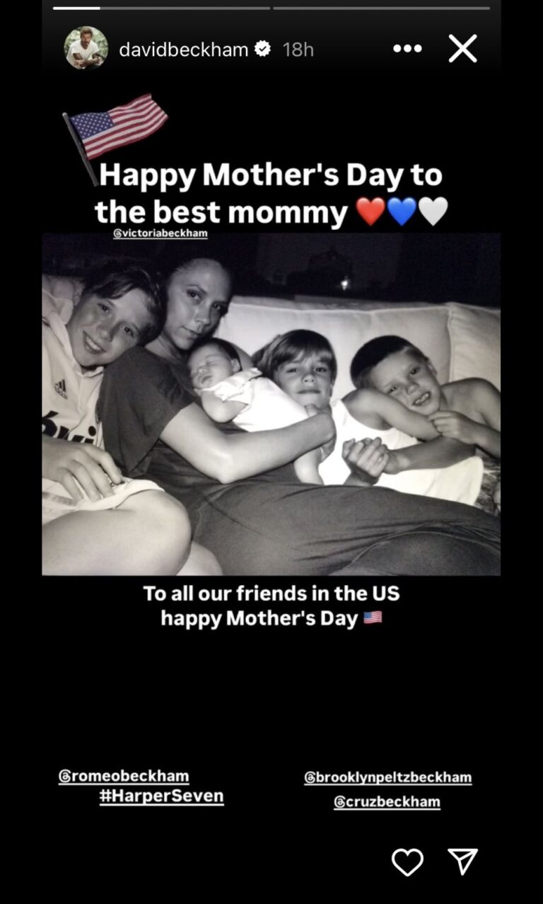 David Beckham IG Story